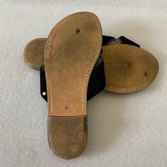 Sam Edelman Gertrude Black Suede Sandals size 8.5 - Picture 2 of 6